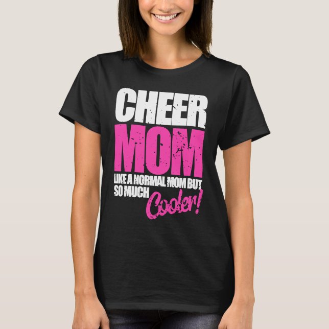 Cheerleader Cheer Mom  Cute Cheerleading T-Shirt (Front)
