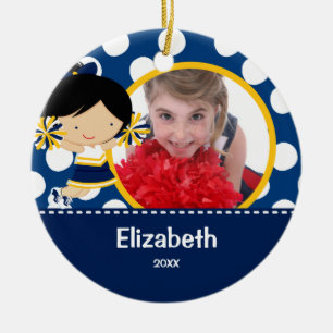 Cheerleader Cheer Photo Christmas Ornament