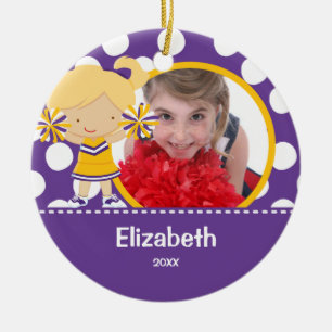 Cheerleader Cheer Photo Christmas Ornament