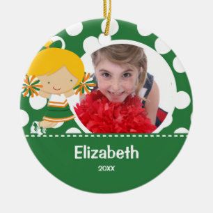 Cheerleader Cheer Photo Christmas Ornament