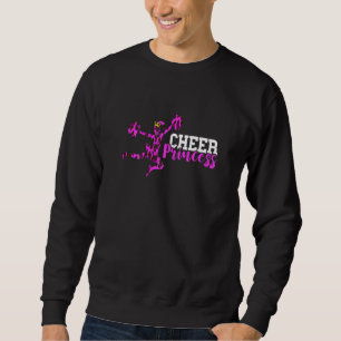 Cheerleader Cheer Princess Crown Leopard Cheerlead Sweatshirt