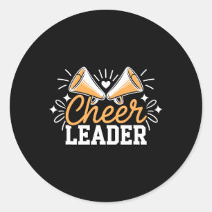 Cheerleader Cheer Team, Cheer Cheerleader Cheerlea Classic Round Sticker
