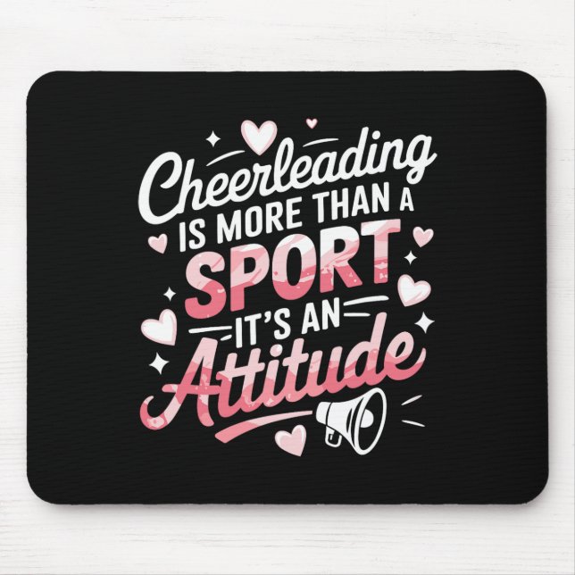 Cheerleader Cheerer Design For Cheering Cheerleadi Mouse Pad (Front)