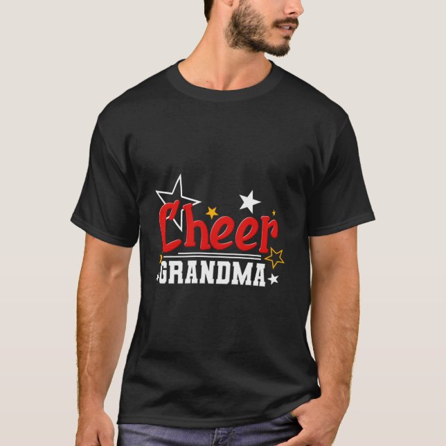 Cheerleader Cheerleading Cheer Grandma T-Shirt (Front)