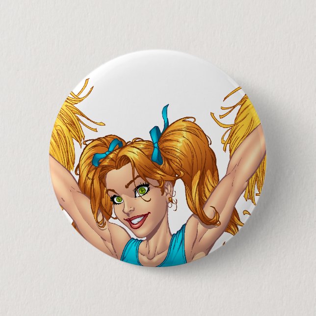 Cheerleader Cheerleading Customisable Stuff 6 Cm Round Badge (Front)
