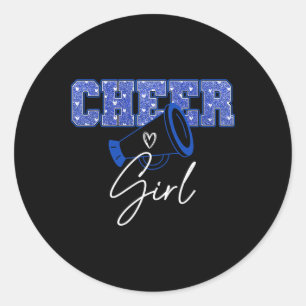 Cheerleader Cheerleading Girl Sport Team Cheer Squ Classic Round Sticker