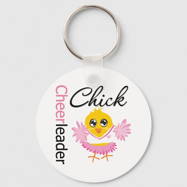 Cheerleader Chick Key Ring (Front)