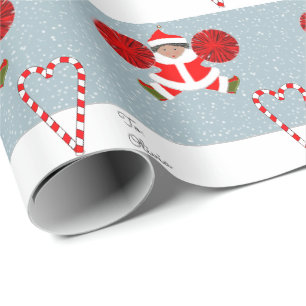 Cheerleader Christmas Holiday Gift Wrapping Paper
