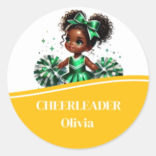 Cheerleader classic round sticker