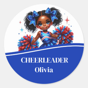 Cheerleader classic round sticker