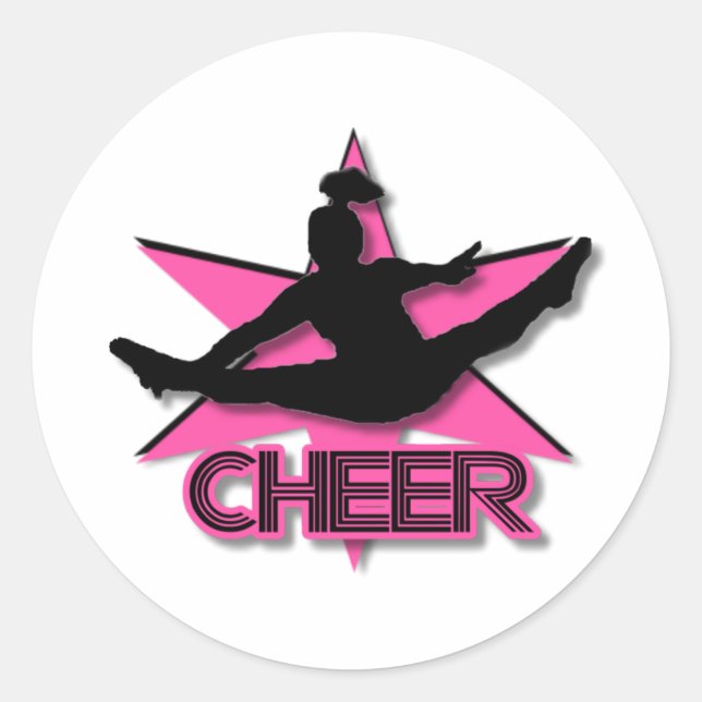 Cheerleader Classic Round Sticker (Front)