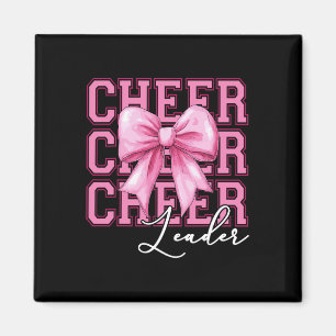 Cheerleader Coquette Bow Retro Cheerleading Women Magnet