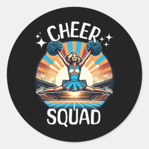 Cheerleader Costume Cheerleading Squad Cheerleader Classic Round Sticker