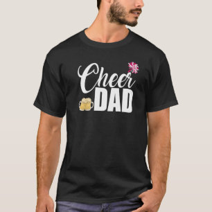 Cheerleader Dad Beer Pompom Proud Papa Coach Fathe T-Shirt