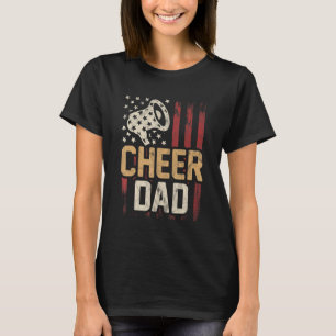 Cheerleader Dad Cheer Dad American US Flag School T-Shirt