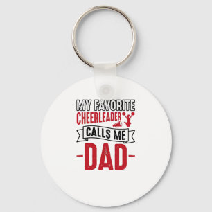 Cheerleader Dad Vintage Engraving Shirt Design_1 Key Ring