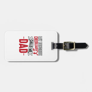 Cheerleader Dad Vintage Engraving Shirt Design_1 Luggage Tag