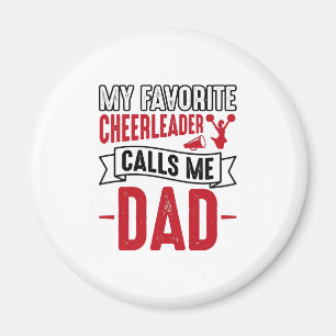 Cheerleader Dad Vintage Engraving Shirt Design_1 Magnet