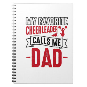 Cheerleader Dad Vintage Engraving Shirt Design_1 Notebook