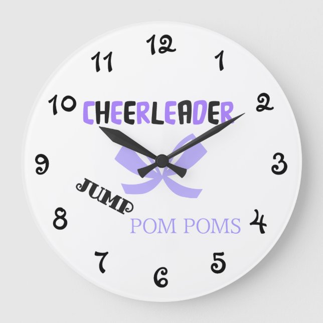 Cheerleader Dance Large Clock (Front)