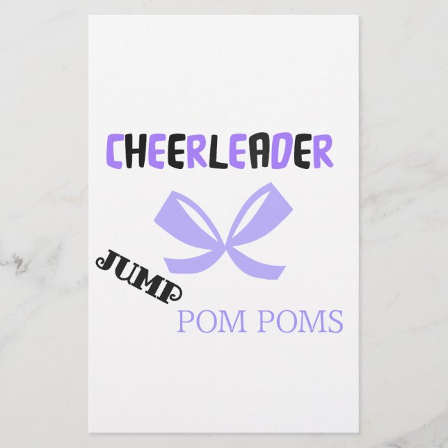 Cheerleader Dance Stationery (Front)