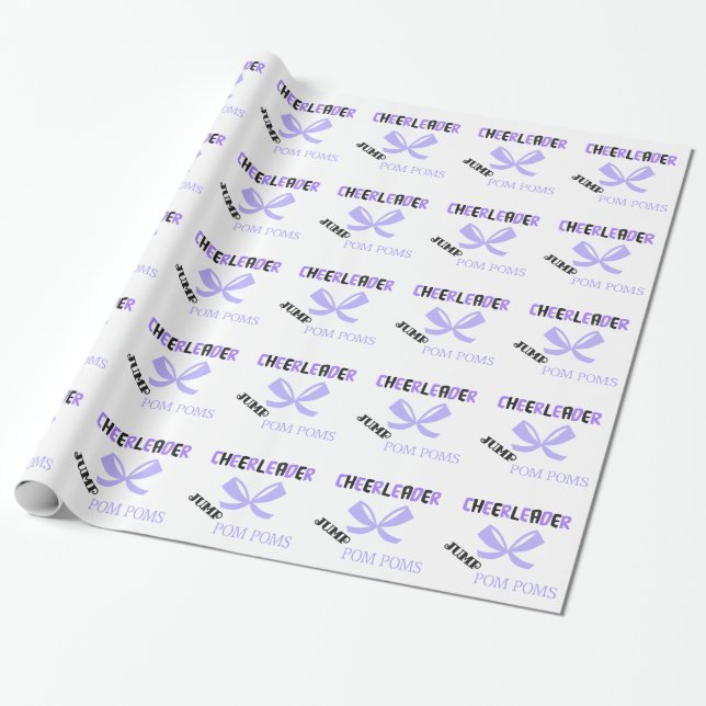 Cheerleader Dance Wrapping Paper (Unrolled)