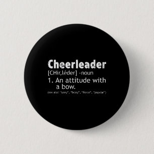 Cheerleader Definition Cheerleading Women Girls Ki 6 Cm Round Badge