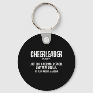 Cheerleader Definition Proud Funny Cheerleading Key Ring