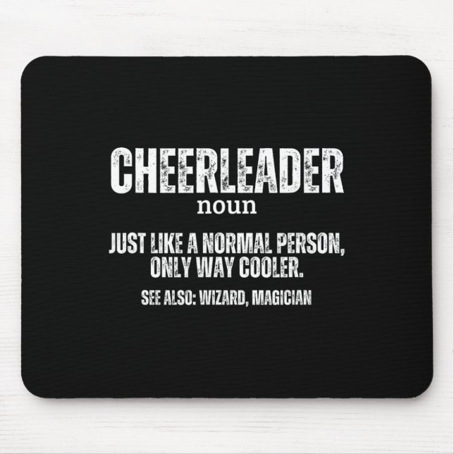 Cheerleader Definition Proud Funny Cheerleading  Mouse Pad (Front)