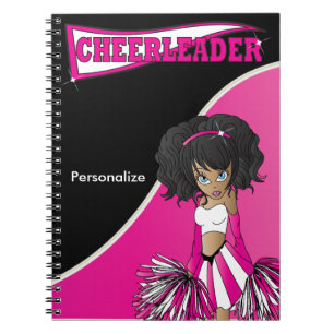 Cheerleader DIY Name Hot Pink Notebook