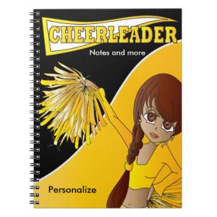 Cheerleader   DIY Name   Yellow Notebook