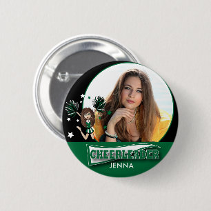 Cheerleader - DIY Photo - Dark Green 6 Cm Round Badge