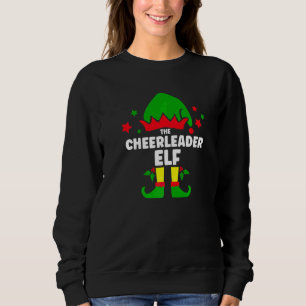 Cheerleader Elf Christmas Matching Decorations Fam Sweatshirt