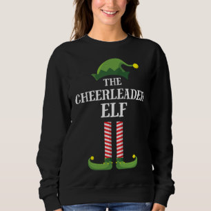 Cheerleader Elf Matching Family Christmas Party Sweatshirt