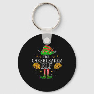 Cheerleader Elf Matching Team Christmas Funny Chee Key Ring