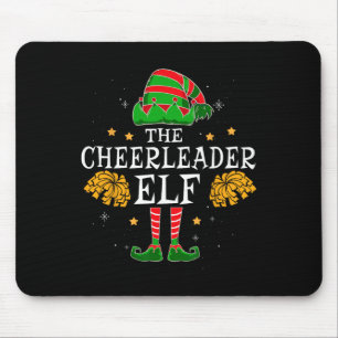 Cheerleader Elf Matching Team Christmas Funny Chee Mouse Pad