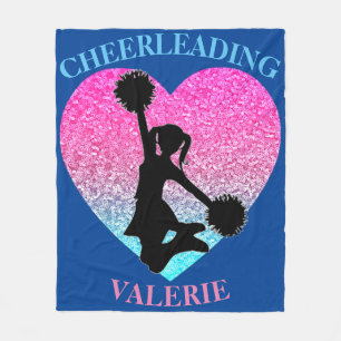 Cheerleader Fleece Blanket w/ Personalised Name