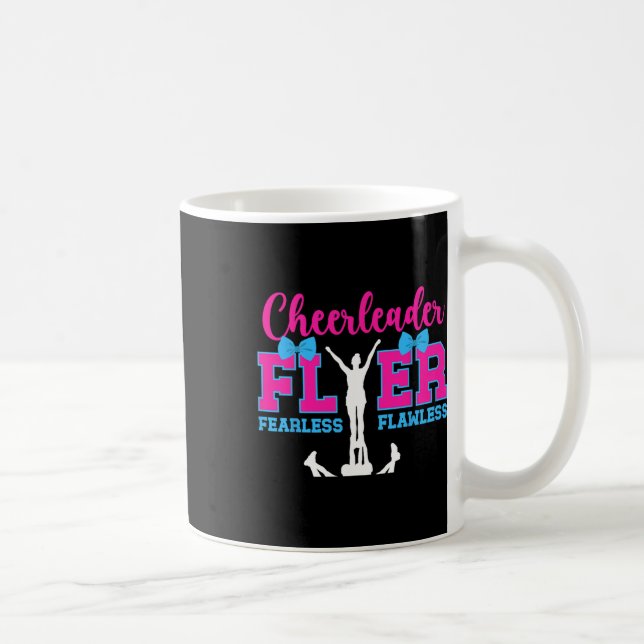 Cheerleader Flyer Fearless Flawless Cheer Flyer  Coffee Mug (Right)