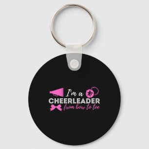 Cheerleader From Bow To Toe - Cheerleading Cheerin Key Ring