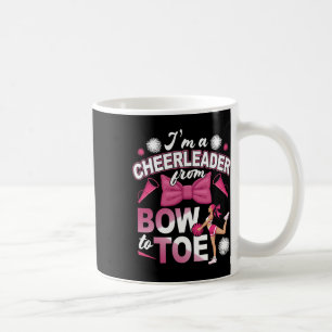Cheerleader From Bow To Toe Cheerleading Cheering  Coffee Mug
