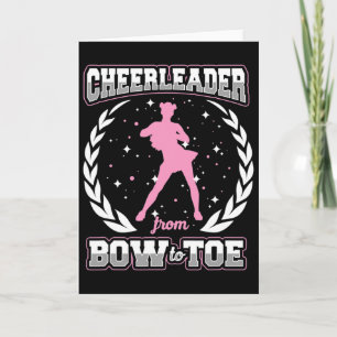 Cheerleader From Bow To Toe Cheerleading Lover Card