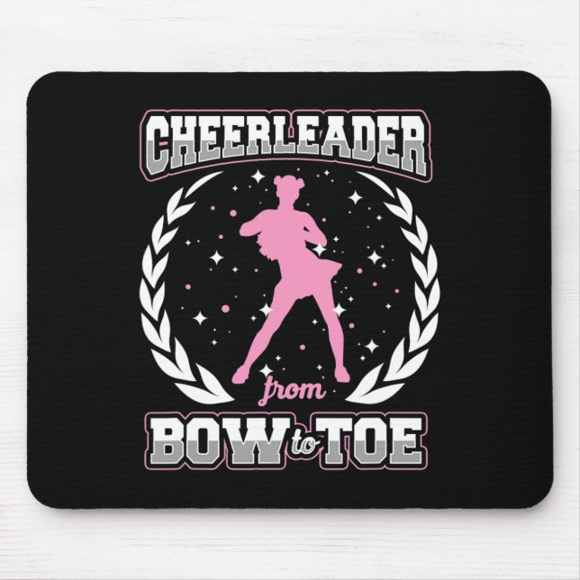 Cheerleader From Bow To Toe Cheerleading Lover  Mouse Pad (Front)