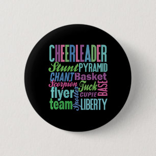 Cheerleader Gift Cheerleading Hoodie Cheer Teen Gi 6 Cm Round Badge