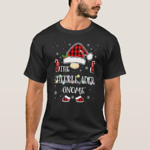 Cheerleader Gnome Buffalo Plaid Family Christmas P T-Shirt