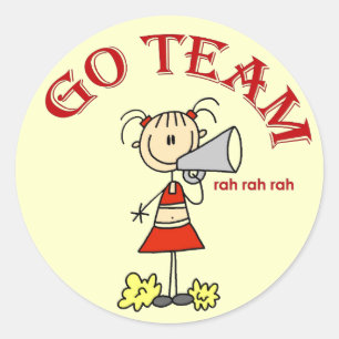 Cheerleader Go Team Tshirts and Gifts Classic Round Sticker