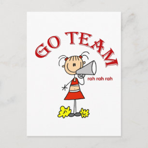 Cheerleader Go Team Tshirts and Gifts Postcard