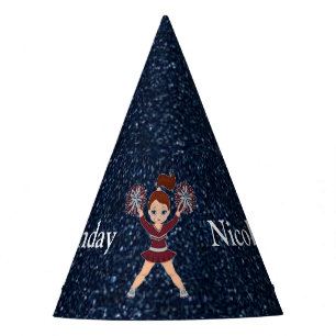 Cheerleader "Happy Birthday" Personalised Party Hat