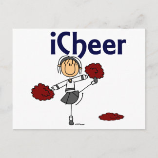 Cheerleader I Cheer Stick Figure Postcard