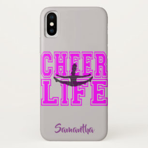 Cheerleader in pink iphone x case