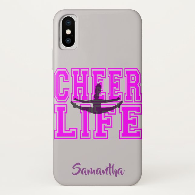 Cheerleader in pink iphone x case (Back)